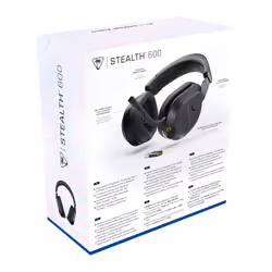 Turtle Beach Casque gaming amplifié multiplateforme sans fil Stealth 600 pour PS5, PS4, PC, Nintendo Switch et mobile - Bluetooth, 80 heures de batterie, microphone antibruit désactivable par basculement et écouteurs de 50 mm - Noir - Vue supplémentaire 18