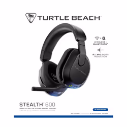 Turtle Beach Casque gaming amplifié multiplateforme sans fil Stealth 600 pour PS5, PS4, PC, Nintendo Switch et mobile - Bluetooth, 80 heures de batterie, microphone antibruit désactivable par basculement et écouteurs de 50 mm - Noir - Vue supplémentaire 19