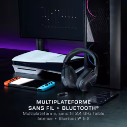 Turtle Beach Casque gaming amplifié multiplateforme sans fil Stealth 600 pour PS5, PS4, PC, Nintendo Switch et mobile - Bluetooth, 80 heures de batterie, microphone antibruit désactivable par basculement et écouteurs de 50 mm - Noir - Vue supplémentaire 8