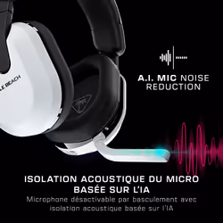 Turtle Beach Casque gaming amplifié multiplateforme sans fil Stealth 600 pour PS5, PS4, PC, Nintendo Switch et mobile - Bluetooth, 80 heures de batterie, microphone antibruit désactivable par basculement et écouteurs de 50 mm - Blanc - Vue supplémentaire 11