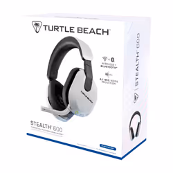 Turtle Beach Casque gaming amplifié multiplateforme sans fil Stealth 600 pour PS5, PS4, PC, Nintendo Switch et mobile - Bluetooth, 80 heures de batterie, microphone antibruit désactivable par basculement et écouteurs de 50 mm - Blanc - Vue supplémentaire 17