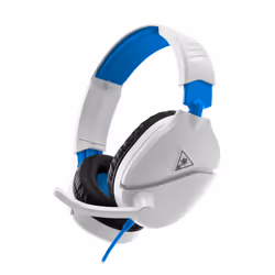Turtle Beach Casque Recon 70 pour PS5™ et PS4™ - Blanc, Avec fil, Jouer, 20 - 20000 Hz, 571,5 g, Casque, Noir, Bleu, Blanc