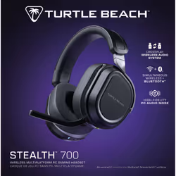 Turtle Beach Casque gaming amplifié multiplateforme sans fil Stealth 700 pour PC, PS5, PS4 et mobile - Audio 24 bits, haut-parleurs 60 mm, microphone avec isolation acoustique par l'IA, Bluetooth, autonomie de la batterie de 80 h - Noir - Vue supplémentaire 19