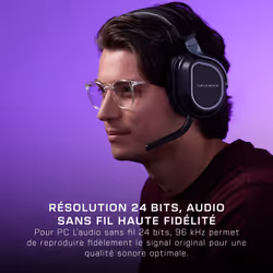 Turtle Beach Casque gaming amplifié multiplateforme sans fil Stealth 700 pour PC, PS5, PS4 et mobile - Audio 24 bits, haut-parleurs 60 mm, microphone avec isolation acoustique par l'IA, Bluetooth, autonomie de la batterie de 80 h - Noir - Vue supplémentaire 8