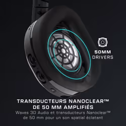 Turtle Beach Casque gaming amplifié multiplateforme sans fil Stealth 600 pour PC, PS5, PS4, Nintendo Switch et mobile - Bluetooth, 80 heures de batterie, microphone antibruit désactivable par basculement et Waves 3D Audio – Noir - Vue supplémentaire 12