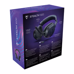 Turtle Beach Casque gaming amplifié multiplateforme sans fil Stealth 600 pour PC, PS5, PS4, Nintendo Switch et mobile - Bluetooth, 80 heures de batterie, microphone antibruit désactivable par basculement et Waves 3D Audio – Noir - Vue supplémentaire 21