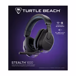 Turtle Beach Casque gaming amplifié multiplateforme sans fil Stealth 600 pour PC, PS5, PS4, Nintendo Switch et mobile - Bluetooth, 80 heures de batterie, microphone antibruit désactivable par basculement et Waves 3D Audio – Noir - Vue supplémentaire 22