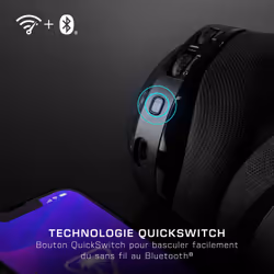 Turtle Beach Casque gaming amplifié multiplateforme sans fil Stealth 600 pour PC, PS5, PS4, Nintendo Switch et mobile - Bluetooth, 80 heures de batterie, microphone antibruit désactivable par basculement et Waves 3D Audio – Noir - Vue supplémentaire 9