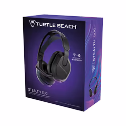 Turtle Beach Casque gaming amplifié sans fil Stealth 500 officiel pour PC, PS5, PS4, Nintendo Switch et mobile - 40 heures de batterie, Bluetooth, coussinets en mousse à mémoire de forme, microphone désactivable par basculement et préréglages d'égalisation - Noir - Vue supplémentaire 15