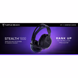 Turtle Beach Casque gaming amplifié sans fil Stealth 500 officiel pour PC, PS5, PS4, Nintendo Switch et mobile - 40 heures de batterie, Bluetooth, coussinets en mousse à mémoire de forme, microphone désactivable par basculement et préréglages d'égalisation - Noir - Vue supplémentaire 18