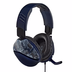 Turtle Beach Casque Recon 70 Camo - Bleu, Avec fil, Jouer, 20 - 20000 Hz, 485,3 g, Casque, Noir, Bleu, Camouflage