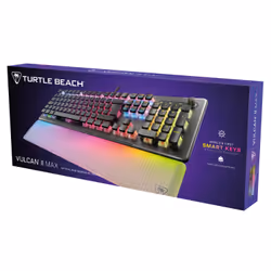 Turtle Beach Vulcan II Max - Clavier gaming PC optique et mécanique, touches rétro-éclairées RGB personnalisables et repose-poignet, Smart Keys, interrupteurs Titan II linéaires et fluides, plaque en aluminium, durabilité 200 millions de frappes - Noir - Vue supplémentaire 11