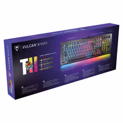 Turtle Beach Vulcan II Max - Clavier gaming PC optique et mécanique, touches rétro-éclairées RGB personnalisables et repose-poignet, Smart Keys, interrupteurs Titan II linéaires et fluides, plaque en aluminium, durabilité 200 millions de frappes - Noir - Vue supplémentaire 12