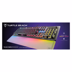 Turtle Beach Vulcan II Max - Clavier gaming PC optique et mécanique, touches rétro-éclairées RGB personnalisables et repose-poignet, Smart Keys, interrupteurs Titan II linéaires et fluides, plaque en aluminium, durabilité 200 millions de frappes - Noir - Vue supplémentaire 13