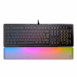 Turtle Beach Vulcan II Max - Clavier gaming PC optique et mécanique, touches rétro-éclairées RGB personnalisables et repose-poignet, Smart Keys, interrupteurs Titan II linéaires et fluides, plaque en aluminium, durabilité 200 millions de frappes - Noir - Vue supplémentaire 5