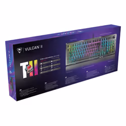 Turtle Beach Vulcan II - Clavier gaming PC taille standard, interrupteurs mécaniques TITAN II, touches rétro-éclairées RGB personnalisables, repose-poignets amovible, commandes multimédia, plaque supérieure en aluminium, pavé numérique - Noir - Vue supplémentaire 13