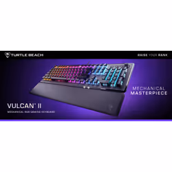 Turtle Beach Vulcan II - Clavier gaming PC taille standard, interrupteurs mécaniques TITAN II, touches rétro-éclairées RGB personnalisables, repose-poignets amovible, commandes multimédia, plaque supérieure en aluminium, pavé numérique - Noir - Vue supplémentaire 15