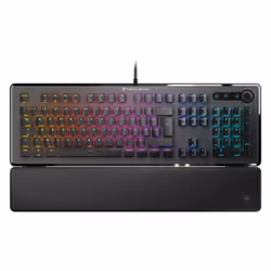 Turtle Beach Vulcan II - Clavier gaming PC taille standard, interrupteurs mécaniques TITAN II, touches rétro-éclairées RGB personnalisables, repose-poignets amovible, commandes multimédia, plaque supérieure en aluminium, pavé numérique - Noir - Vue supplémentaire 6