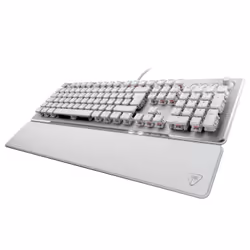 Turtle Beach Vulcan II - Clavier gaming PC taille standard, interrupteurs mécaniques TITAN II, touches rétro-éclairées RGB personnalisables, repose-poignets amovible, commandes multimédia, plaque supérieure en aluminium, pavé numérique - Blanc - Vue supplémentaire 5