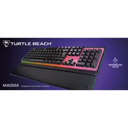 Turtle Beach Magma Membrane RGB Gaming Keyboard avec touches en membrane, Anti-Ghosting avancé, Technologie Easy-Shift, Eclairage RGB personnalisable, Repose-paume détachable - Noir - Vue supplémentaire 13