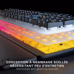 Turtle Beach Magma Membrane RGB Gaming Keyboard avec touches en membrane, Anti-Ghosting avancé, Technologie Easy-Shift, Eclairage RGB personnalisable, Repose-paume détachable - Noir - Vue supplémentaire 7