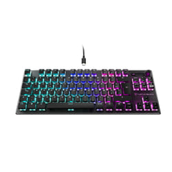 Turtle Beach Clavier gaming PC TITAN Switch mécanique linéaire sans pavé numérique Vulcan TKL avec éclairage RGB AIMO par touche, plaque supérieure en aluminium anodisé et câble USB-C amovible - Noir
