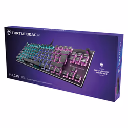Turtle Beach Clavier gaming PC TITAN Switch mécanique linéaire sans pavé numérique Vulcan TKL avec éclairage RGB AIMO par touche, plaque supérieure en aluminium anodisé et câble USB-C amovible - Noir - Vue supplémentaire 10