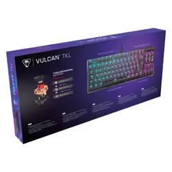 Turtle Beach Clavier gaming PC TITAN Switch mécanique linéaire sans pavé numérique Vulcan TKL avec éclairage RGB AIMO par touche, plaque supérieure en aluminium anodisé et câble USB-C amovible - Noir - Vue supplémentaire 11