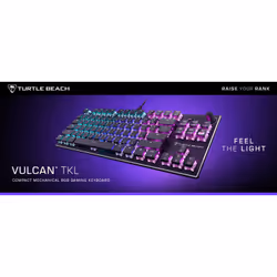 Turtle Beach Clavier gaming PC TITAN Switch mécanique linéaire sans pavé numérique Vulcan TKL avec éclairage RGB AIMO par touche, plaque supérieure en aluminium anodisé et câble USB-C amovible - Noir - Vue supplémentaire 13
