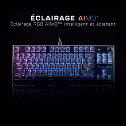 Turtle Beach Clavier gaming PC TITAN Switch mécanique linéaire sans pavé numérique Vulcan TKL avec éclairage RGB AIMO par touche, plaque supérieure en aluminium anodisé et câble USB-C amovible - Noir - Vue supplémentaire 5