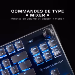 Turtle Beach Clavier gaming PC TITAN Switch mécanique linéaire sans pavé numérique Vulcan TKL avec éclairage RGB AIMO par touche, plaque supérieure en aluminium anodisé et câble USB-C amovible - Noir - Vue supplémentaire 6