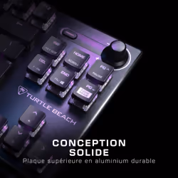 Turtle Beach Clavier gaming PC TITAN Switch mécanique linéaire sans pavé numérique Vulcan TKL avec éclairage RGB AIMO par touche, plaque supérieure en aluminium anodisé et câble USB-C amovible - Noir - Vue supplémentaire 7