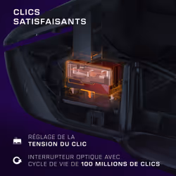 Turtle Beach Kone II - Souris gaming RGB ergonomique filaire, capteur optique 26 000 DPI, interrupteurs optiques 100 M de clics, 23 entrées personnalisables, molette 4D, patins en PTFE pur - Noir cendre - Vue supplémentaire 11