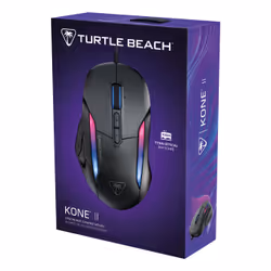 Turtle Beach Kone II - Souris gaming RGB ergonomique filaire, capteur optique 26 000 DPI, interrupteurs optiques 100 M de clics, 23 entrées personnalisables, molette 4D, patins en PTFE pur - Noir cendre - Vue supplémentaire 15