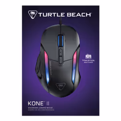 Turtle Beach Kone II - Souris gaming RGB ergonomique filaire, capteur optique 26 000 DPI, interrupteurs optiques 100 M de clics, 23 entrées personnalisables, molette 4D, patins en PTFE pur - Noir cendre - Vue supplémentaire 17