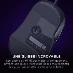 Turtle Beach Kone II - Souris gaming RGB ergonomique filaire, capteur optique 26 000 DPI, interrupteurs optiques 100 M de clics, 23 entrées personnalisables, molette 4D, patins en PTFE pur - Noir cendre - Vue supplémentaire 9