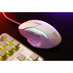 Turtle Beach Kone II - Souris gaming RGB ergonomique filaire, capteur optique 26 000 DPI, interrupteurs optiques 100 M de clics, 23 entrées personnalisables, molette 4D, patins en PTFE pur - Blanc arctique - Vue supplémentaire 12