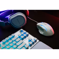 Turtle Beach Kone II - Souris gaming RGB ergonomique filaire, capteur optique 26 000 DPI, interrupteurs optiques 100 M de clics, 23 entrées personnalisables, molette 4D, patins en PTFE pur - Blanc arctique - Vue supplémentaire 13