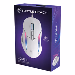 Turtle Beach Kone II - Souris gaming RGB ergonomique filaire, capteur optique 26 000 DPI, interrupteurs optiques 100 M de clics, 23 entrées personnalisables, molette 4D, patins en PTFE pur - Blanc arctique - Vue supplémentaire 15