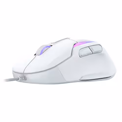 Turtle Beach Kone II - Souris gaming RGB ergonomique filaire, capteur optique 26 000 DPI, interrupteurs optiques 100 M de clics, 23 entrées personnalisables, molette 4D, patins en PTFE pur - Blanc arctique