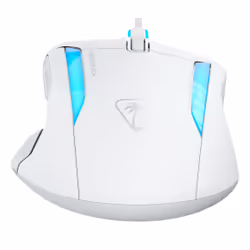 Turtle Beach Kone II - Souris gaming RGB ergonomique filaire, capteur optique 26 000 DPI, interrupteurs optiques 100 M de clics, 23 entrées personnalisables, molette 4D, patins en PTFE pur - Blanc arctique - Vue supplémentaire 4