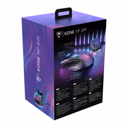 Turtle Beach Kone XP Air - Souris gaming RGB ergonomique, personnalisable et sans fil, Bluetooth, capteur optique 19 000 DPI, autonomie de batterie de 100 heures, station de charge, 29 entrées programmables, éclairage AIMO RGB, molette 4D Noir - Vue supplémentaire 17