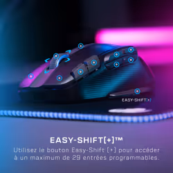 Turtle Beach Kone XP Air - Souris gaming RGB ergonomique, personnalisable et sans fil, Bluetooth, capteur optique 19 000 DPI, autonomie de batterie de 100 heures, station de charge, 29 entrées programmables, éclairage AIMO RGB, molette 4D Noir - Vue supplémentaire 8
