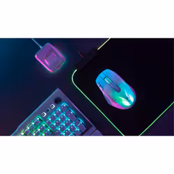 Turtle Beach Kone XP Air - Souris gaming RGB ergonomique, personnalisable et sans fil, Bluetooth, capteur optique 19 000 DPI, autonomie de batterie de 100 heures, station de charge, 29 entrées programmables, éclairage AIMO RGB, molette 4D Blanc - Vue supplémentaire 13