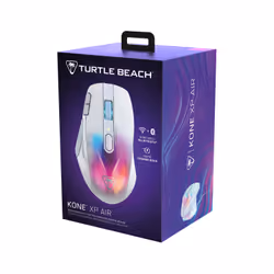 Turtle Beach Kone XP Air - Souris gaming RGB ergonomique, personnalisable et sans fil, Bluetooth, capteur optique 19 000 DPI, autonomie de batterie de 100 heures, station de charge, 29 entrées programmables, éclairage AIMO RGB, molette 4D Blanc - Vue supplémentaire 16