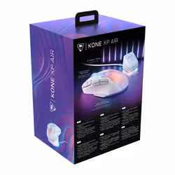 Turtle Beach Kone XP Air - Souris gaming RGB ergonomique, personnalisable et sans fil, Bluetooth, capteur optique 19 000 DPI, autonomie de batterie de 100 heures, station de charge, 29 entrées programmables, éclairage AIMO RGB, molette 4D Blanc - Vue supplémentaire 17