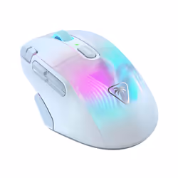 Turtle Beach Kone XP Air - Souris gaming RGB ergonomique, personnalisable et sans fil, Bluetooth, capteur optique 19 000 DPI, autonomie de batterie de 100 heures, station de charge, 29 entrées programmables, éclairage AIMO RGB, molette 4D Blanc - Vue supplémentaire 4