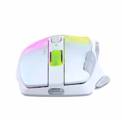 Turtle Beach Kone XP Air - Souris gaming RGB ergonomique, personnalisable et sans fil, Bluetooth, capteur optique 19 000 DPI, autonomie de batterie de 100 heures, station de charge, 29 entrées programmables, éclairage AIMO RGB, molette 4D Blanc - Vue supplémentaire 6