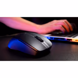 Turtle Beach Pure Air - Souris de gaming RGB ergonomique sans fil ultra-légère, capteur optique 26 000 PPP, batterie 125 heures, double système sans fil, interrupteurs optiques TITAN, Bluetooth, éclairage RGB. Semi-translucide noir - Vue supplémentaire 11
