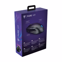 Turtle Beach Pure Air - Souris de gaming RGB ergonomique sans fil ultra-légère, capteur optique 26 000 PPP, batterie 125 heures, double système sans fil, interrupteurs optiques TITAN, Bluetooth, éclairage RGB. Semi-translucide noir - Vue supplémentaire 15